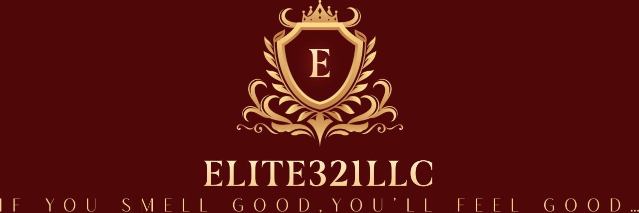 ELITE321LLC gold crest logo on burgundy
