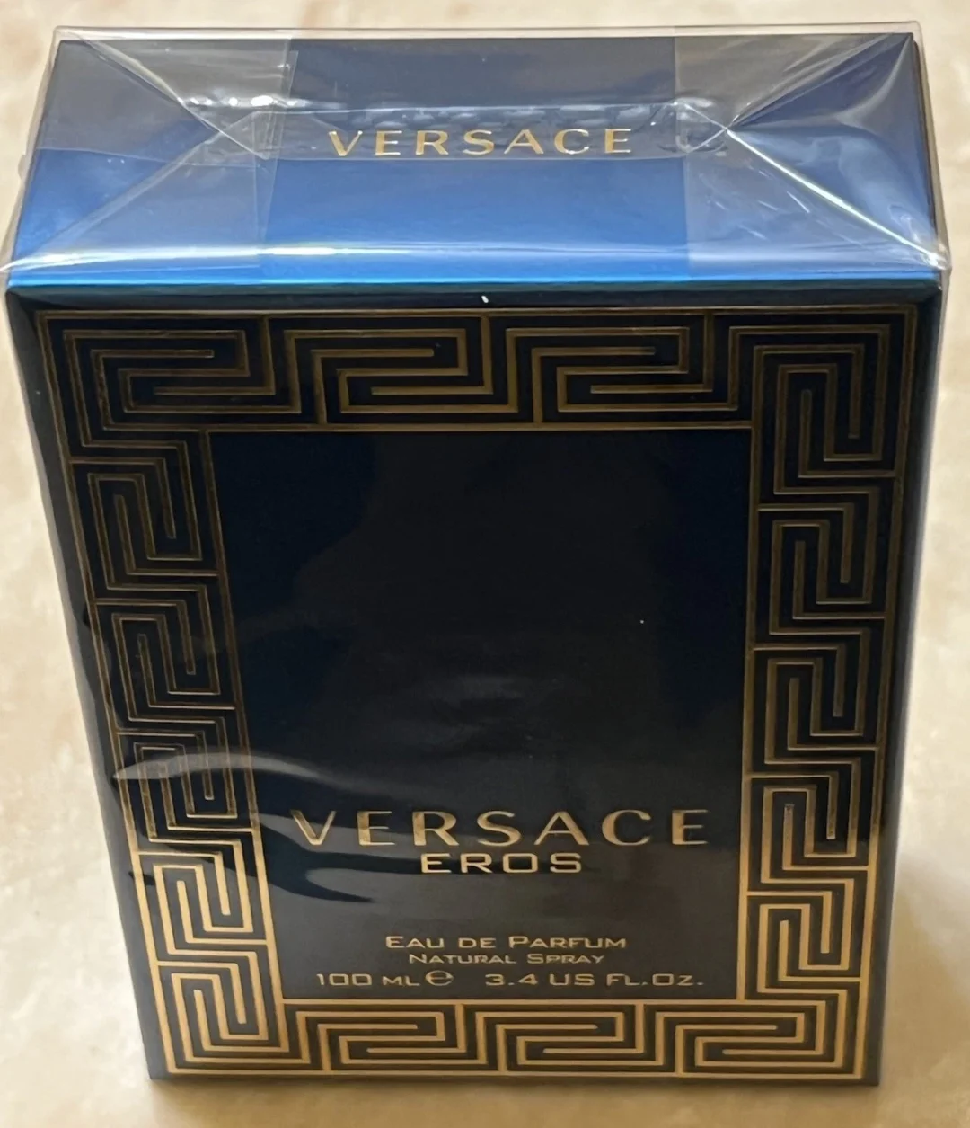 Versace Eros blue perfume box