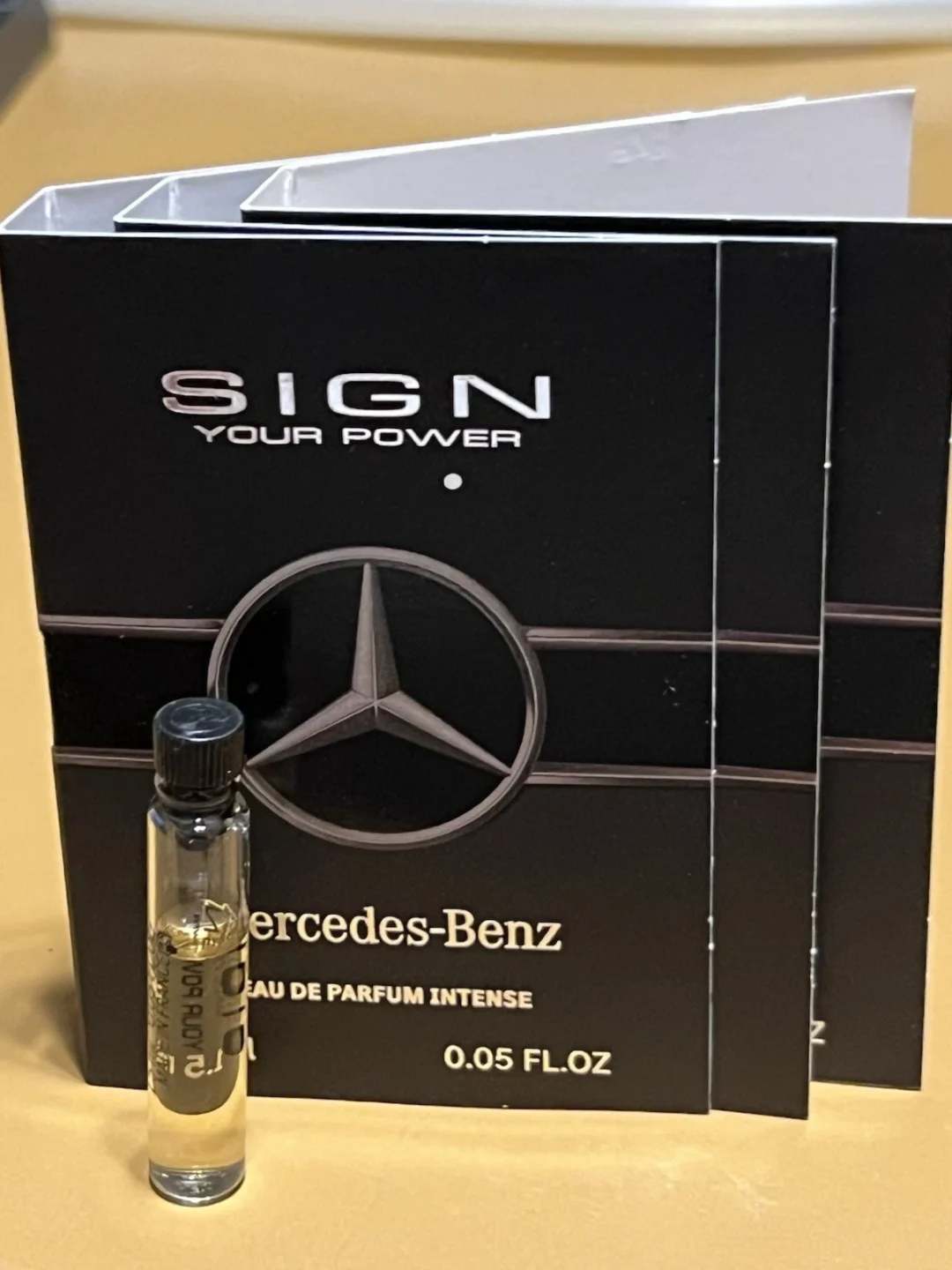 Mercedes-Benz "Sign Your Power" perfume sample vial