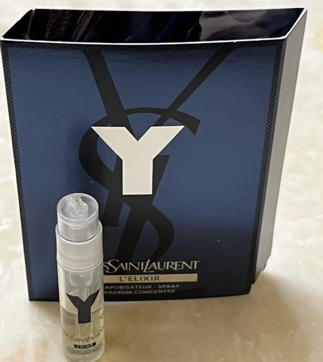 Yves Saint Laurent perfume sample and box